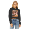 Donuts Ladles Cropped Raw Edge Hoodie