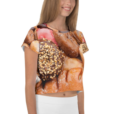 Donuts All-Over Print Crop Tee