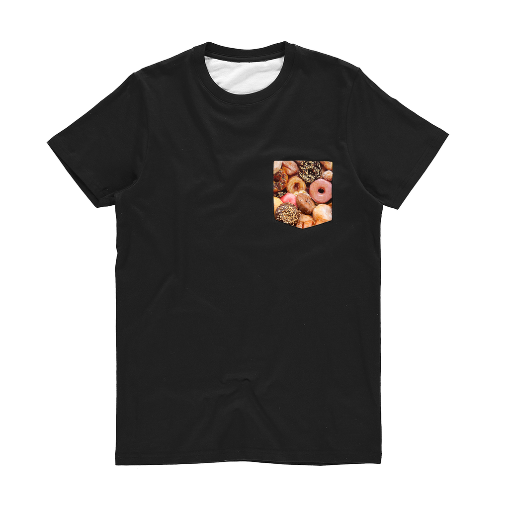 Donuts Sublimation Pocket T-Shirt